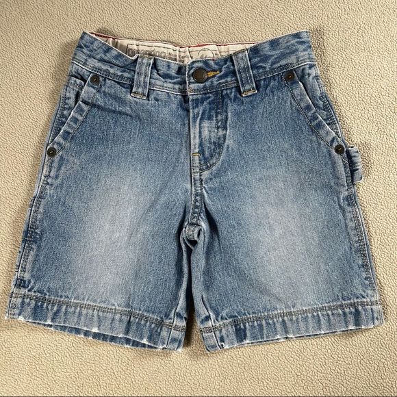 Greendog jean shorts & Open Trails navy blue sweat shorts. Both size 4t - Picture 3 of 10